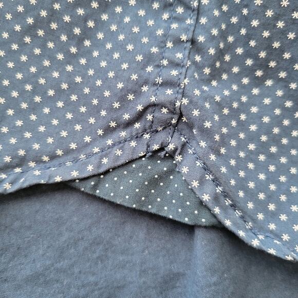 Lon NYC Star Pattern Short Sleeve Button Up Shirt Medium - Picture 11 of 11